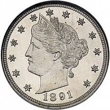 1891 Liberty Head Nickel | V Nickel For Sale