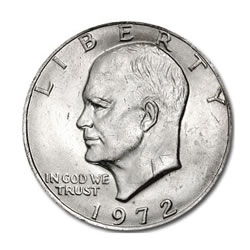 1972 dollar coin values today in silver