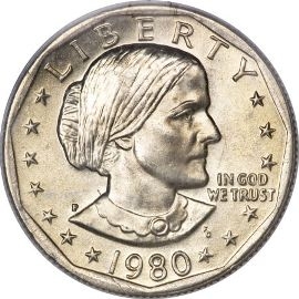 1980 Dollar Coin | Susan B Anthony Dollar | One Dollar Coin
