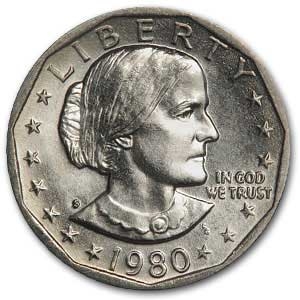 1980-S Dollar Coin | Susan B Anthony Dollar | One Dollar Coin